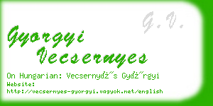 gyorgyi vecsernyes business card